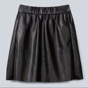 Aritzia Wilfred Free Faux Leather Nathalie Skirt Black S